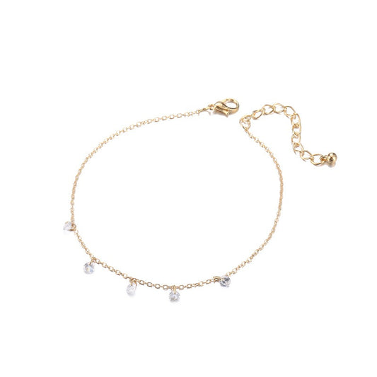 Zircon Ankle Ball Ankle Chain Female