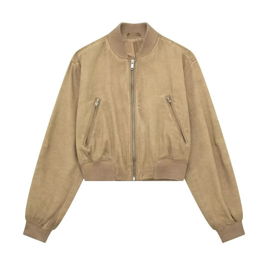 Autumn/Winter Faded Effect Bomber Jacket